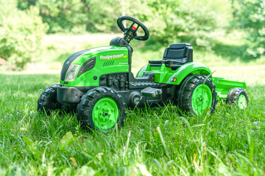 Traktor Garden Master in grün mit Anhänger