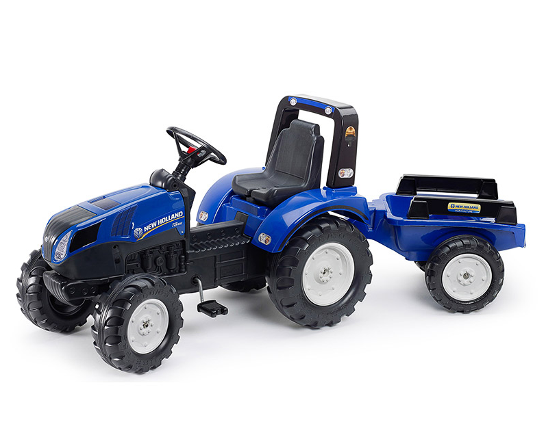 Falk Trettraktor New Holland T8 mit Anhänger - Traptrecker