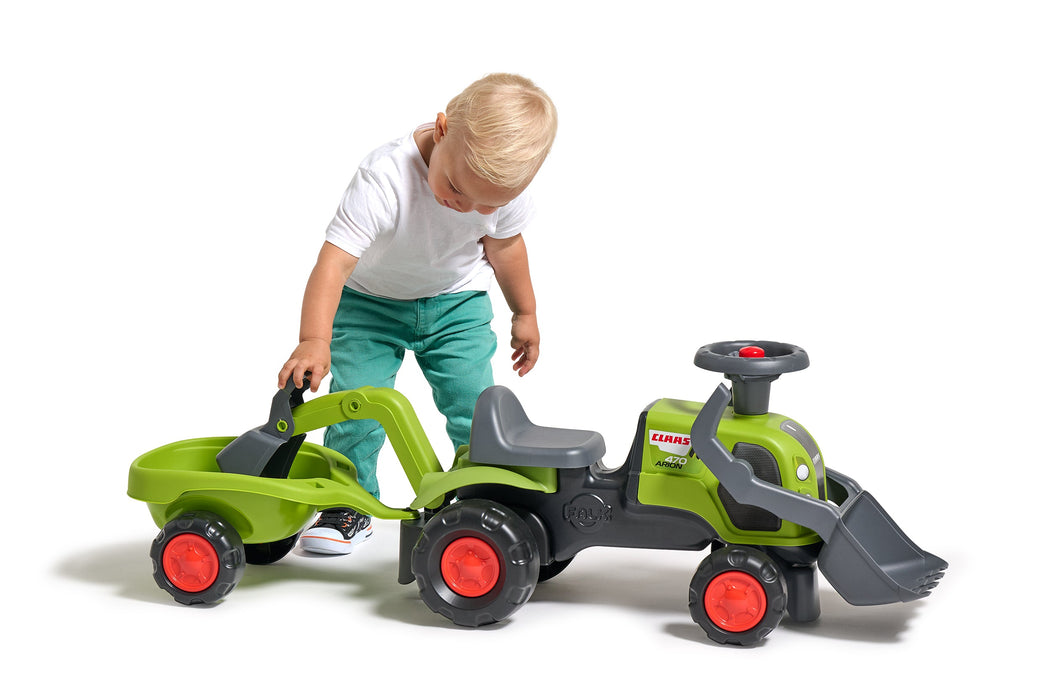 Claas Rutscher mit Heckbagger, Frontlader und Anhänger