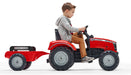 Falk Trettraktor Massey Ferguson S8740 rot mit Anhänger - Traptrecker