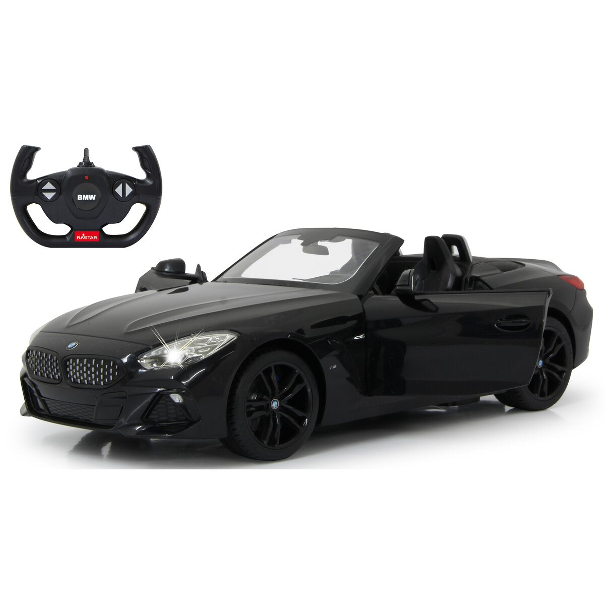 JAMARA BMW Z4 Roadster 1:14 2,4GHz Tür Manuell - Offiziell Lizenziert Bis 1 Std Fahrzeit Ca 11 Kmh Perfekt Nachgebildete Details Detaillierter Innenraum Led Licht