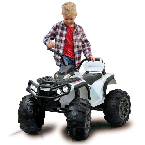 Ride-on Quad Protector weiss 12V - Traptrecker