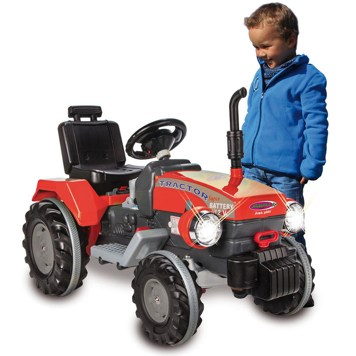 Ride-on Traktor Power Drag rot 12V — Traptrecker