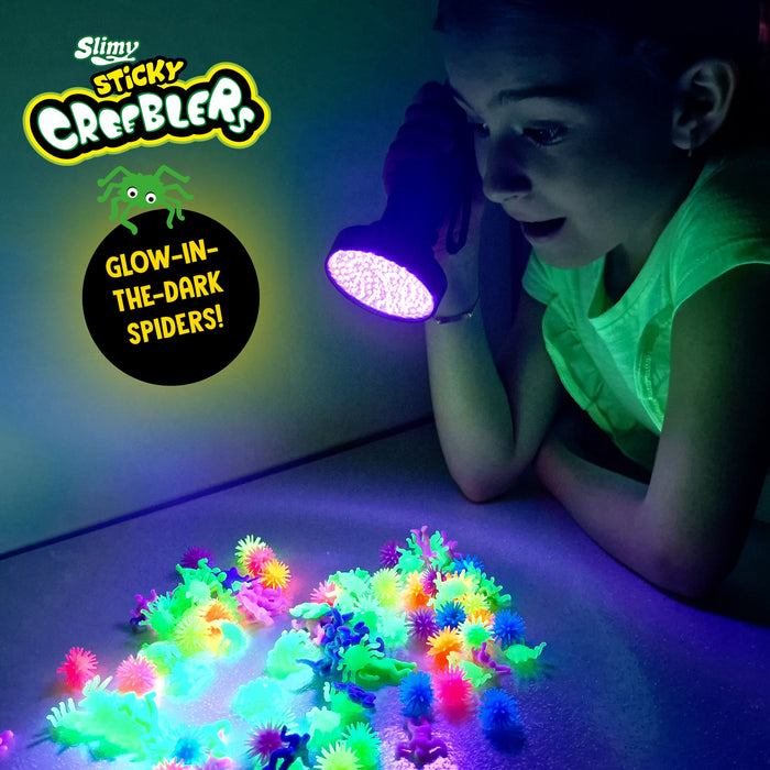 SLIMY Sticky GID Spider Creeblers - Kindergeburtstag 10-fach Pack