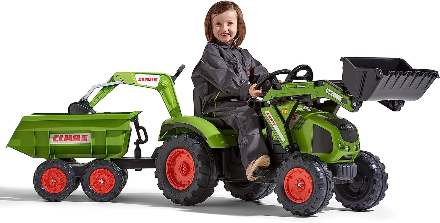 Falk Kubota Trettraktor Mit Frontlader & Anhänger – Robustes Spielzeug Für Kinder, 2060AM