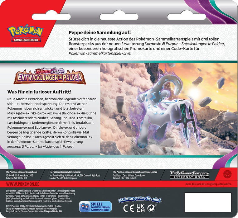 Pokemon- Entwicklungen in Paldea 3er-Pack Blister (DE)