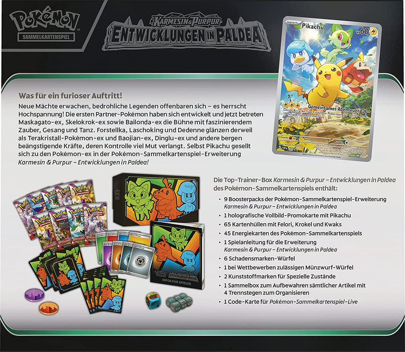 Pokemon- Entwicklungen in Paldea Top Trainer Box (DE)