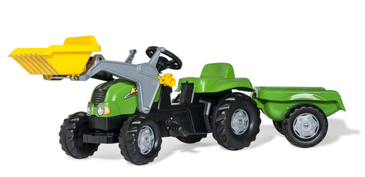 Rolly Toys rollyKid-X grün mit Lader und Anhänger - Traptreckerde