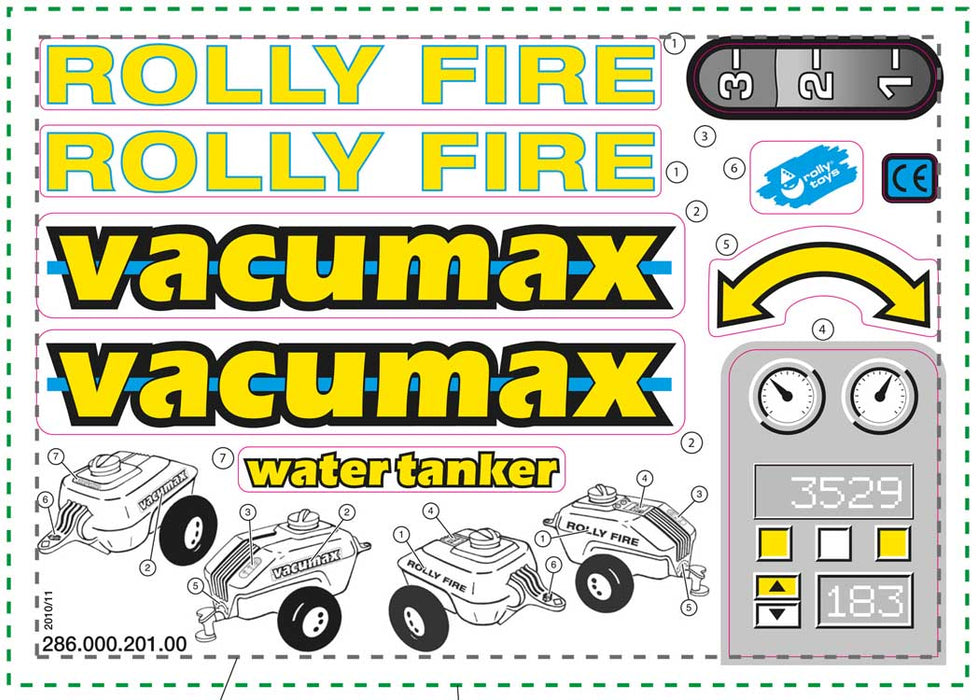 Aufkleber für rollyVacumax u. Vacumax Fire Anhänger